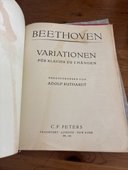 Edition Peters Nr. 298b Beethoven Variationen (Variations) II for Piano