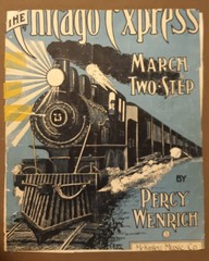 Chicago Express March Two-Step Piano Sheet Music by Percy Wenrich Vintage 1905