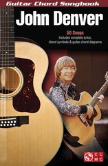 John Denver Guitar Chord Songbook Lyrics & Diagrams 50 Pop Folk Songs 6×9 Book