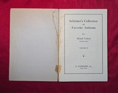 1939 Schirmer’s Collection Favorite Anthems Vol II Mixed Voices Sheet Music