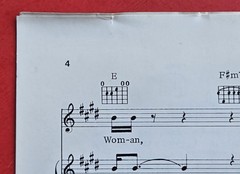John Lennon Yoko Ono Woman Sheet Music Piano Vocal Guitar 1981 Lenono USA SELLER