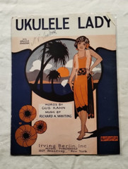 Ukulele Lady by Kahn & Whiting Hawaii Sunset Hibiscus Irving Berlin Sheet Music