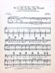 We&rsquo;re Off To See The Wizard Sheet Music Wizard Of Oz Judy Garland 1939 Film