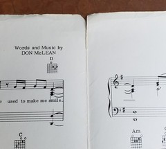 American Pie by Don McLean Sheet Music Guitar Piano Vocals