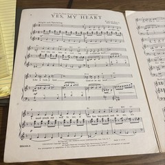 Yes, My Heart from Carnival! Sheet Music By Bob Merrill 1961