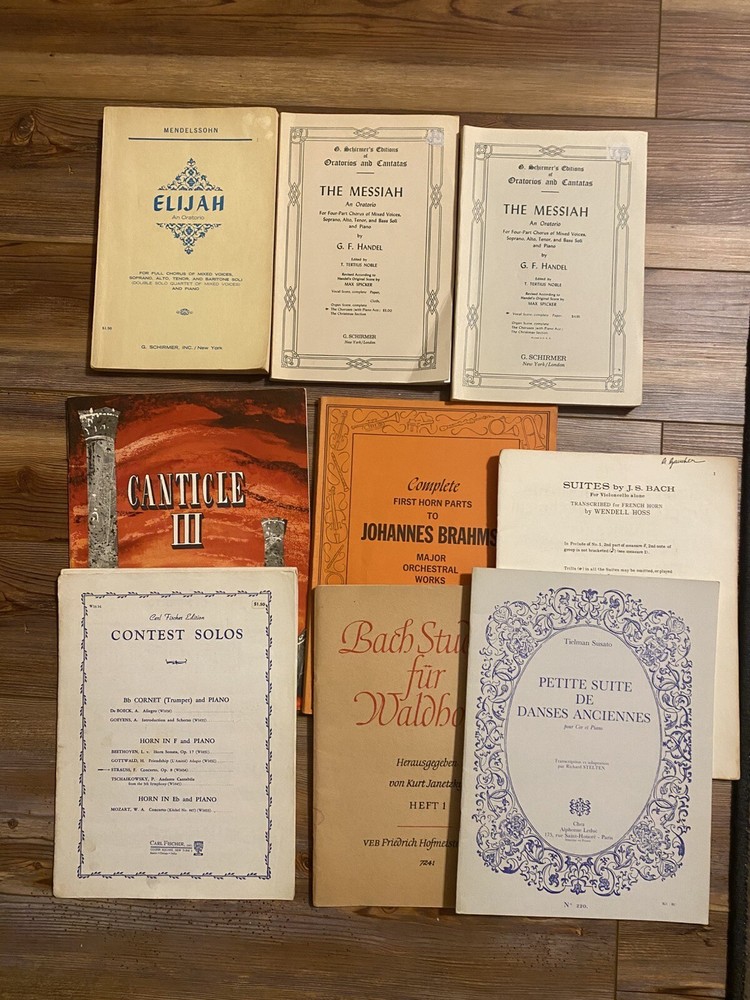 LOT OF ORATORIOS ELIJAH AND THE MESSIAH G F HANDEL AND MANDELSSOHN AND BONUS BKS
