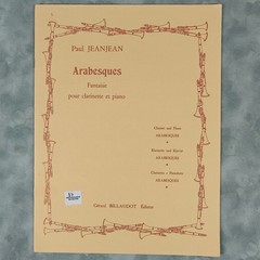 Paul Jeanjean Arabesques Fantaisie Clarinet Piano Billaudot Sheet Music Ed.Paris