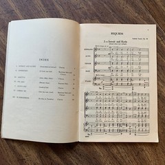 Faure Requiem Sheet Music SATB Choral Gabriel Soli Soprano Baritone Piano