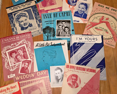 Sheet Music Lot of 19 Mid Century – Perry Como, Irving Berlin, Tommy Dorsey, etc