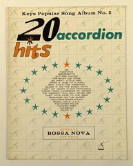 20 Accordion Hits: Keys Popular Song Album No. 2 (1963) Vintage Sheet Music Book