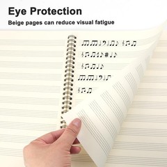 Blank Sheet Music Notebook 2 Pack – 160 Pages, 10 Staves Manuscript Paper