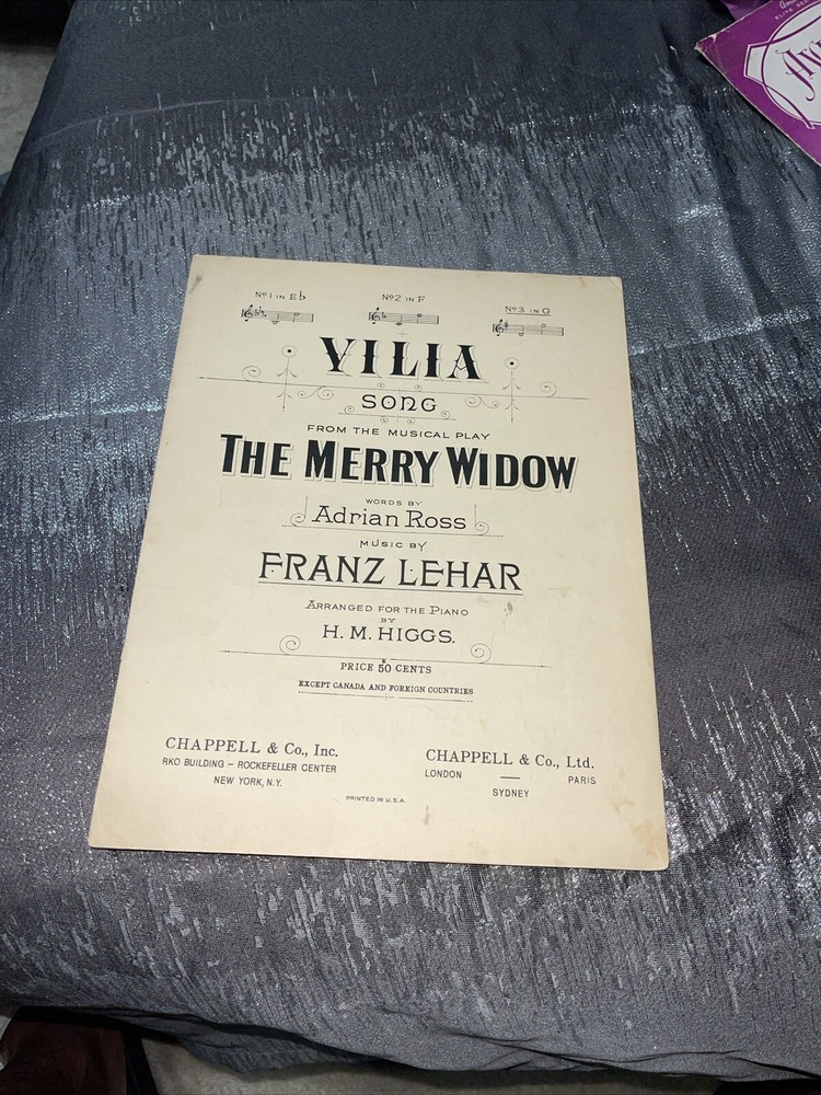 Vilia – Adrian Ross & Franz Lehar – Sheet Music 1907 (57)