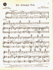 It&rsquo;s Always You Frank Sinatra 1941 Sheet Music Johnny Burke Jimmy Van Heusen