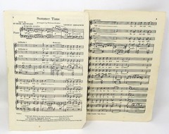 Summer Time Female Voices Porgy Bess Sheet Music 1935 Piano Voice US Seller