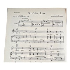 No Other Love Sheet Music Me & Juliet Rodgers Hammerstein Piano Vocals Guitar