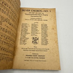 Vintage 1952 “Silver Chords” Triangle Music Company Hymnal Song Book Shape Notes