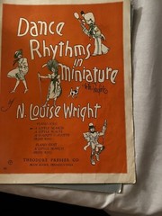 1927 Dance Rhythms In Miniature Sheet Music, N. Louise Wright, Piano Solo