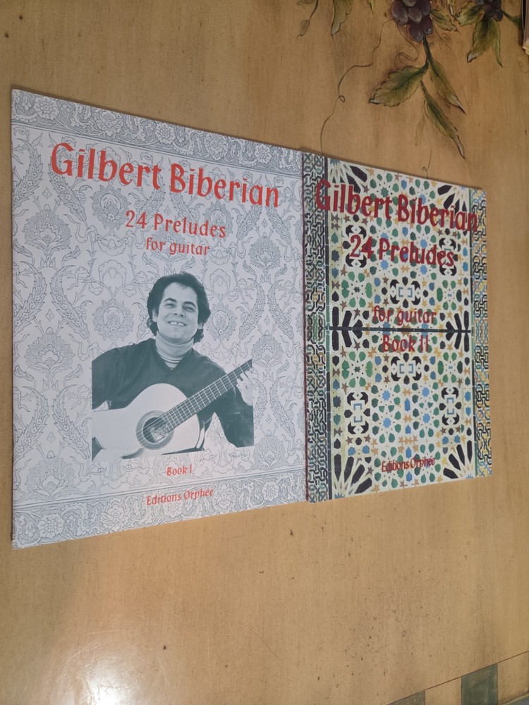 Gilbert Biberian Autographed 24 Preludes For Classical Guitar Rare Books