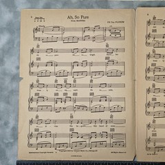 1938 Ah, So Pure From Opera Martha Sheet Music Gloria Hart Art Kassel Calumet US