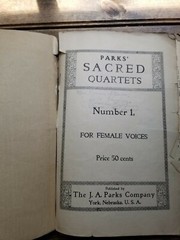 Parks Imperial Sacred Quartets #1 Female Voices Music & Songbook VERY old