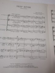 Deep River Brass Quartet Trumpet & Trombone Baritone Sheet Music Negro Spiritual