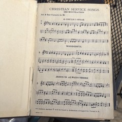 Orchestration Christian Service Songs Lot Of 7 Cello Bass Cornets Trombone Clar