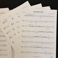 My Victory Won Todd Stalter Concert Band Complete Set Score Parts Grade 3.5