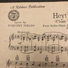« Hey! Young Fella&rsquo;, Fields/McHugh Vintage Sheet Music Circa 1933, Robbins Music