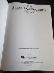 The Vocal Library The Sacred Collection Richard Walters Hal Leonard Soprano High