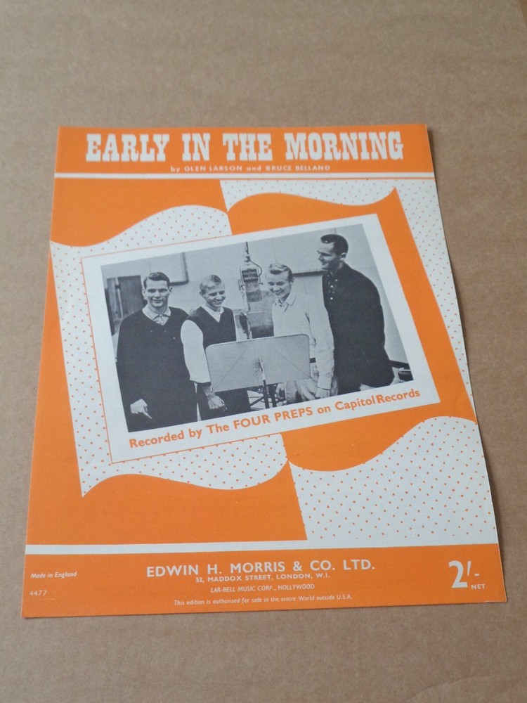 Four Preps – Early In The Morning sheet music
