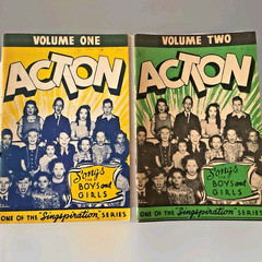 Action, Vol. 1 & 2 Songs for Boys and Girls Staple Bound 1944 by Alfred B. Smith