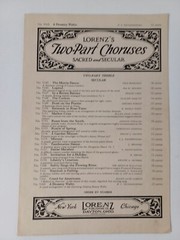 1933 Grandfather&rsquo;s Clock Piano & Female Voices Sheet Music by G. Trinkaus VTG