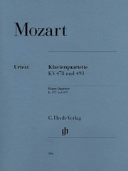 Mozart Piano Quartets Violin Viola & Cello Henle Urtext Sheet Music Book