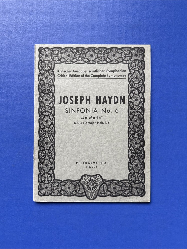 Haydn – Symphony No. 6 in D Major – Philharmonia Miniature Study Score PB VG+