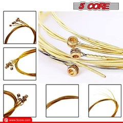 5 Core Acoustic Guitar Strings Brass Heavy Duty Extra Light Gauge High Carbon…
