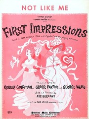 Not Like Me Sheet Music First Impressions 1959 Musical Flop Robert Goldman Weiss