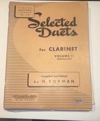 Vintage Lot Of 9 Clarinet With Piano Sheet Music Books Weber, Kent, Voxman