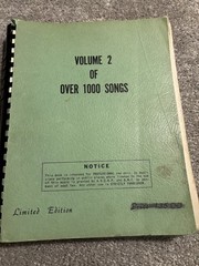 Volume 2 of Over 1000 Songs For Professional Use Only Fake Book Vintage