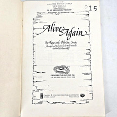 Alive Again Ron & Patricia Owens Piano Vocal Choir Christian Songbook Music Vtg