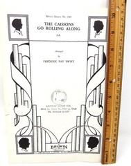 The Caissons Go Rolling Along Sheet Music SA 1954 Piano Female Voices Army