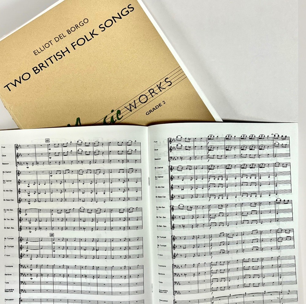 Two British Folk Songs, Elliot Borgo- Full Score For Band Hal Leonard HL26523046
