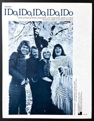 1976 ABBA « I DO, I DO, I DO, I DO, I DO » SHEET MUSIC – ROCK & ROLL ERA BLUE