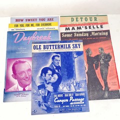 Vintage 1940s Sheet Music Mixed Lot of 50 Disney WWII Era Musicals Solos Rare