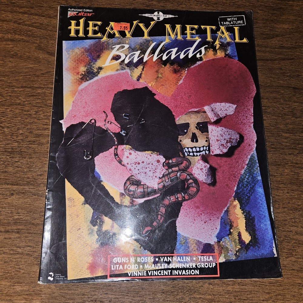 Heavy Metal Ballads (with Tabs) Sheet Music Songbook Cherry Lane 1989