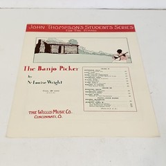 Vintage 1936 The Banjo Picker Piano Sheet Music by N Louise Wright