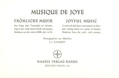 Frohliche Musik 16th Century Dance 4 Part Recorder 1970 Moderne Giesbert Nagel