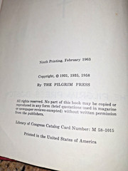 Pilgrim Hymnal 9th Printing- The Pilgrim Press Boston – Hard Cover (1963 )