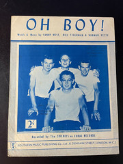 BUDDY HOLLY Oh Boy Vintage Original 1957 Sheet Music CORAL RECORDS 3851