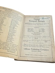 Vtg 1929 Great Gospel Songs Lillenas Publishing Church Hymnal Songbook