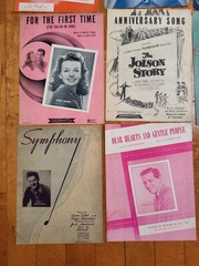 Lot of 33 VTG 1940s Piano Sheet Movie Music Betty Grable Humphrey Bogart Goodman